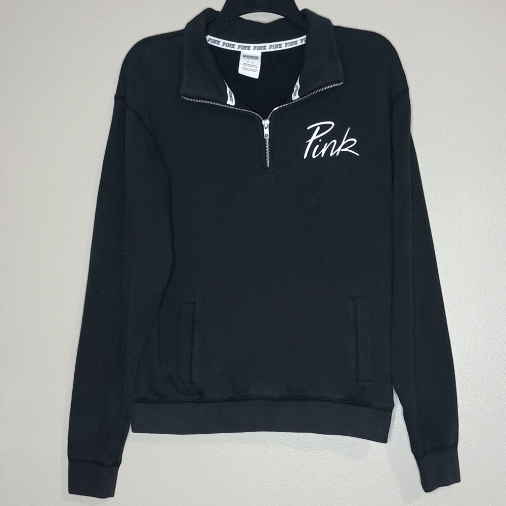 Pink Victoria's Secret 1/4 Zip Sweatshirt